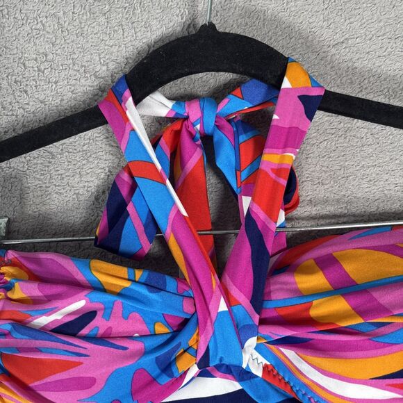 NWT Trina Turk Rio Convertible Bandeau Tankini Set Women’s Size 6 Psychedelic - Picture 4 of 16